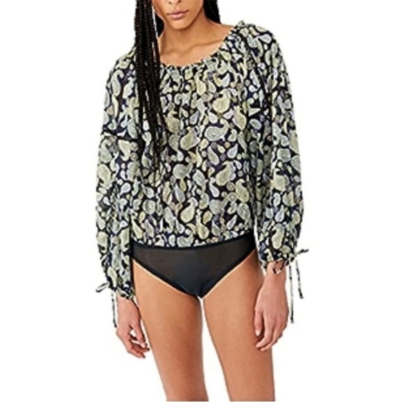 Free People Sundown Paisley Bodysuit Size XS.  NWT - Picture 4 of 12
